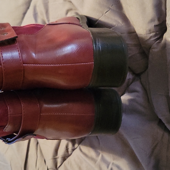 Burgundy Knee High Boots - Picture 4 of 6